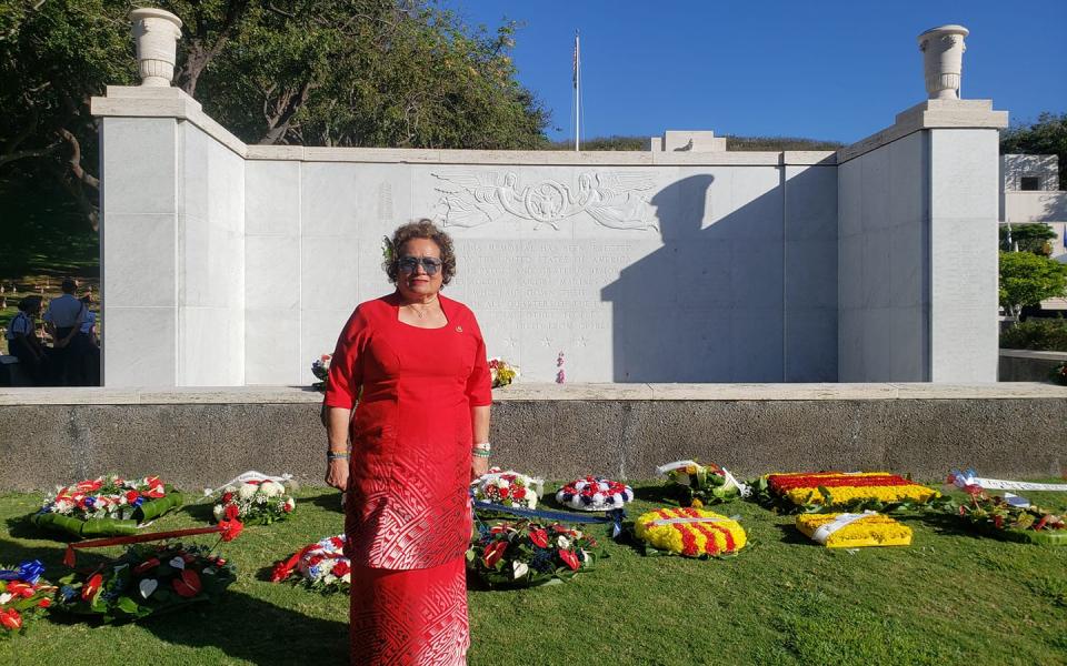 Amata Honors Memorial Day US Representative Aumua Amata Coleman Radewagen